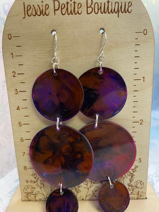 Morgan : rouge foncé, mauve et bleu -Sans nickel