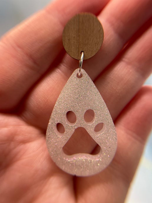 La Patte : Boucles d'oreilles noires - Acier inoxydable