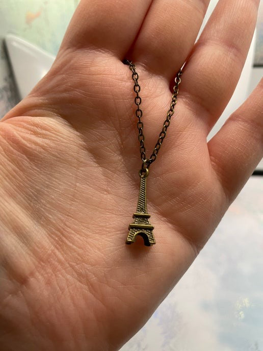 Collier Tour Eiffel en bronze 21''