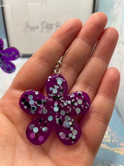 Sparkling Flower Earrings