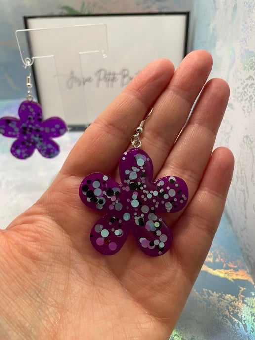 Sparkling Flower Earrings