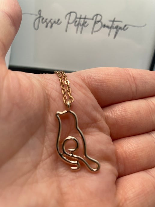 Collier oiseau en or rose | 20'' sans nickel et acier inoxydable