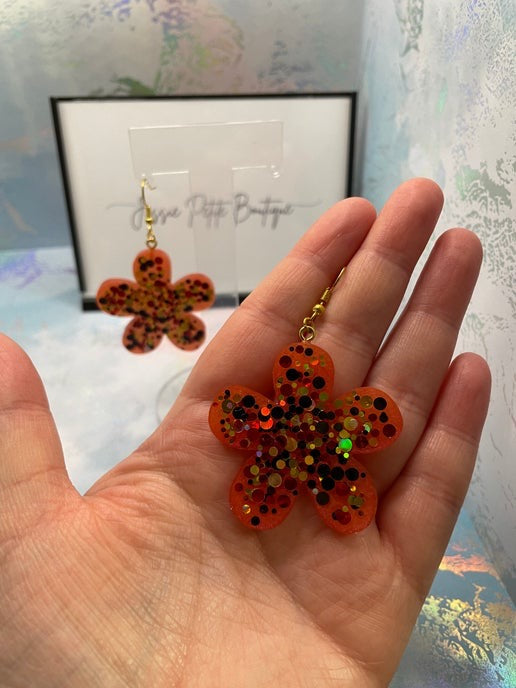 Sparkling Flower Earrings