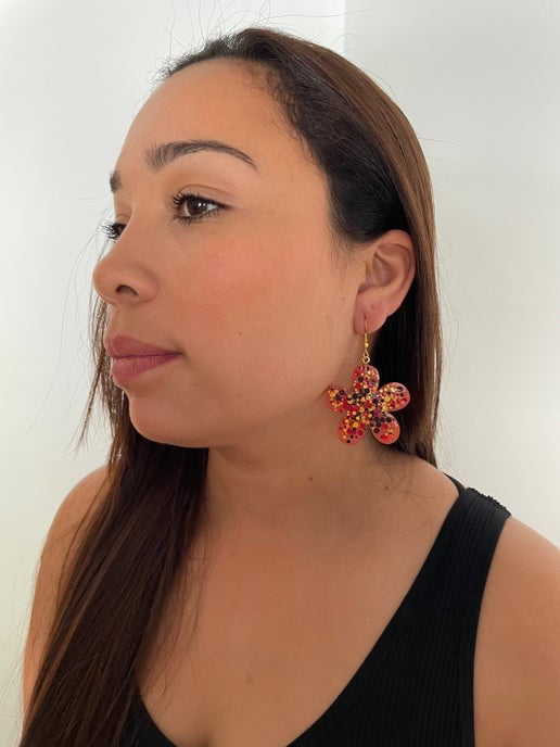 Sparkling Flower Earrings