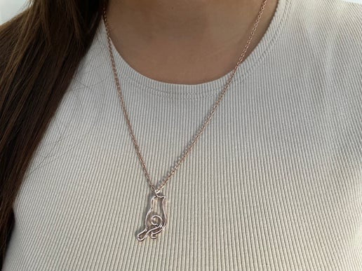 Collier oiseau en or rose | 20'' sans nickel et acier inoxydable