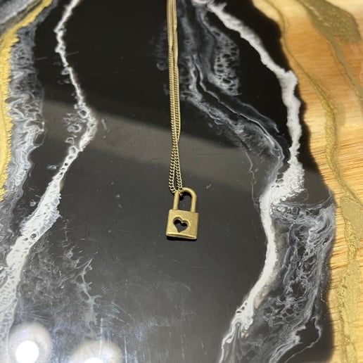 Collier cadena amour bronze - 18''