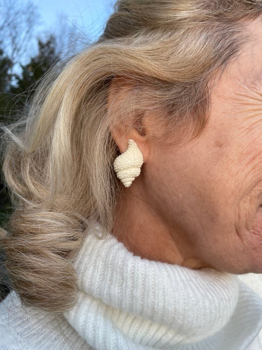 Shell-Shape Resin Earrings – Nickel-Free