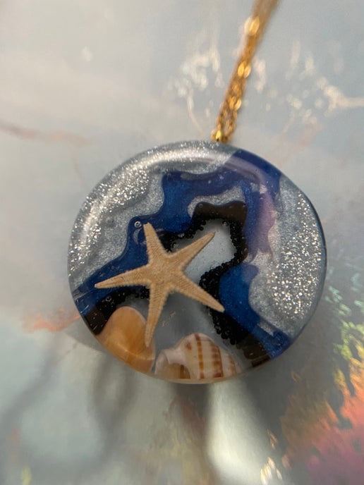 Round Ocean Necklace 26'' -Nickel Free