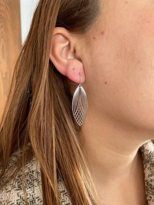 Silver Eclipse Earrings STAINLESS STEEL