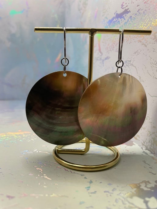 Boucles d'oreilles Big Shell - acier inoxydable