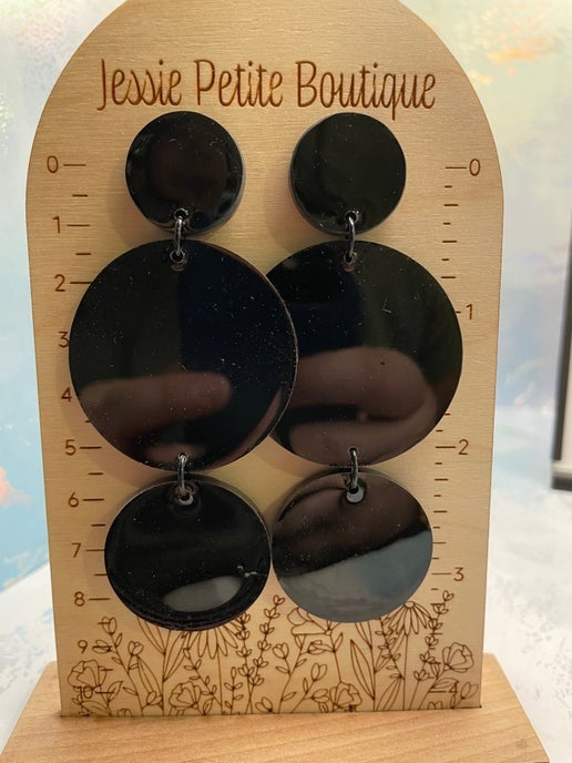 Morgan : Boucles d'oreilles noires -Sans nickel