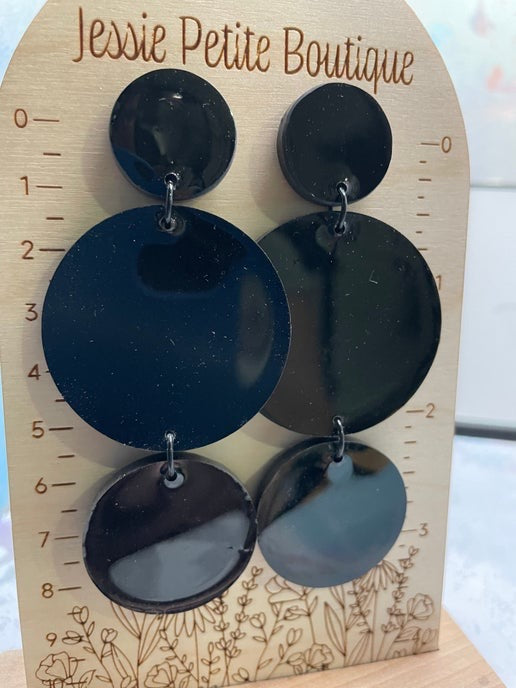 Morgan : Boucles d'oreilles noires -Sans nickel