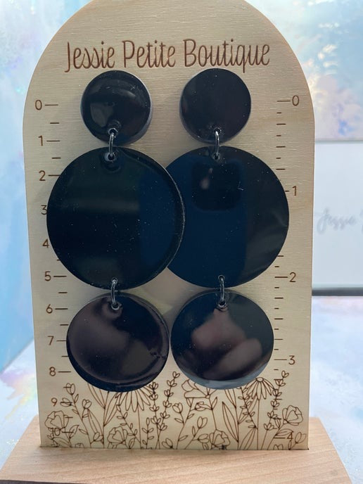 Morgan : Boucles d'oreilles noires -Sans nickel