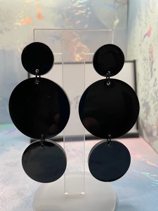 Morgan : Boucles d'oreilles noires -Sans nickel