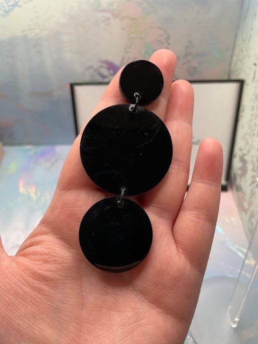 Morgan : Boucles d'oreilles noires -Sans nickel