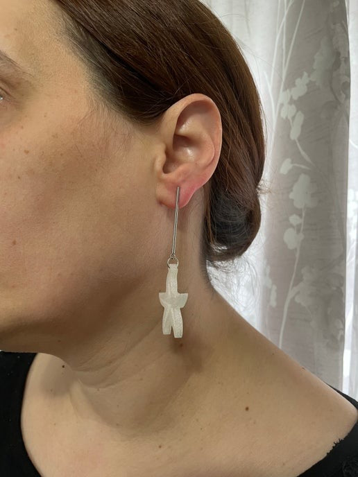Sparkly White Starfish Earrings – NICKEL FREE