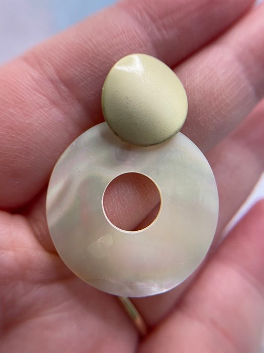 Boucles d'oreilles coquillage rondes bouton d'oreille rond - Sans nickel