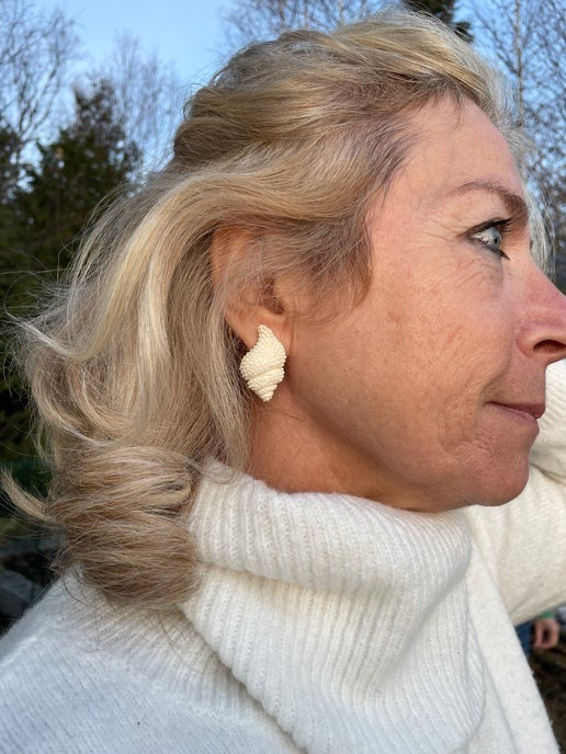 Shell-Shape Resin Earrings – Nickel-Free