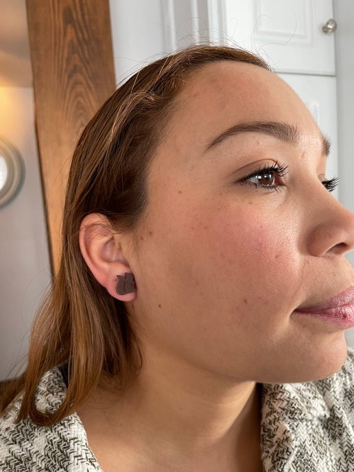 Bouton d'oreilles écureuil brun