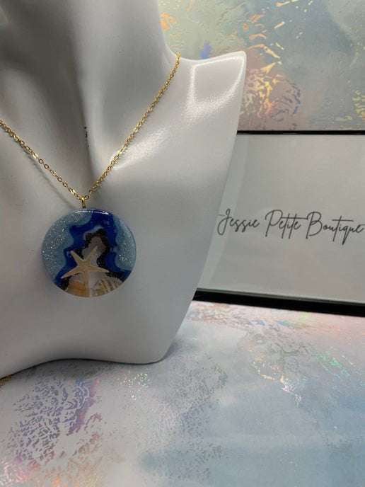 Round Ocean Necklace 26'' -Nickel Free