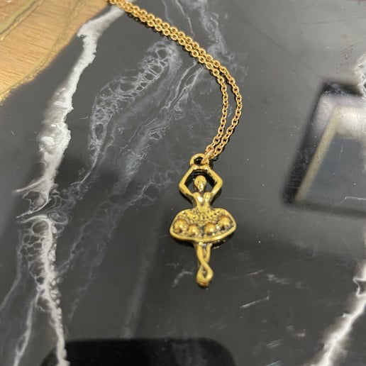 Elegant Gold Ballerina Necklace