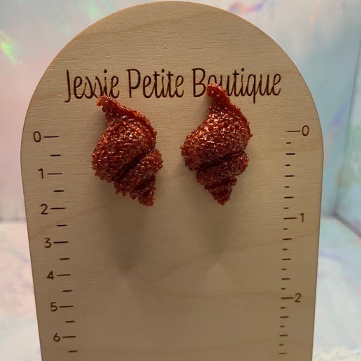Shell-Shape Resin Earrings – Nickel-Free