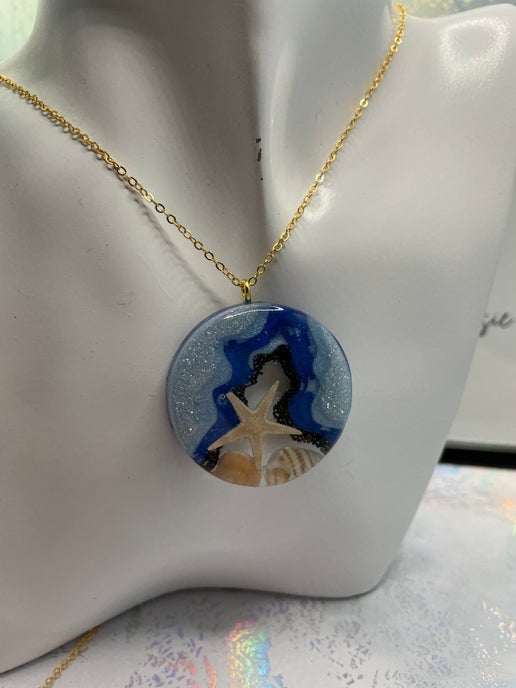 Round Ocean Necklace 26'' -Nickel Free