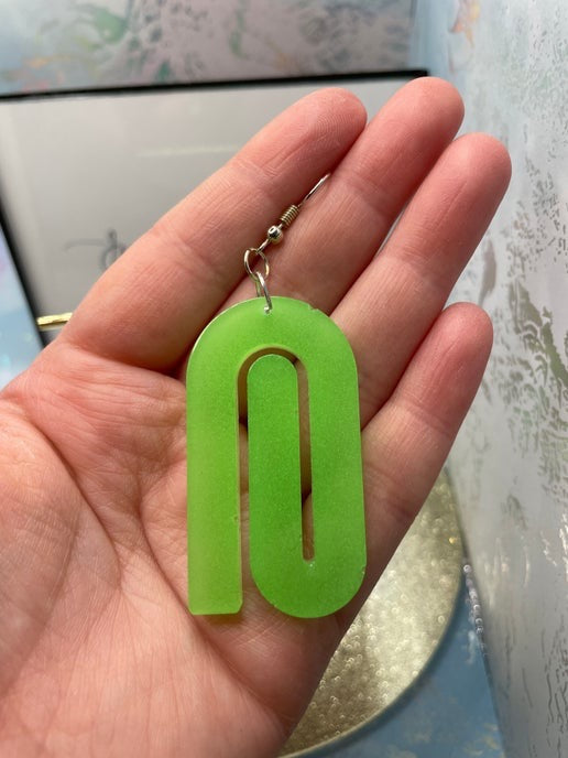 Glow In The Dark: Green Earrings-Nickel Free