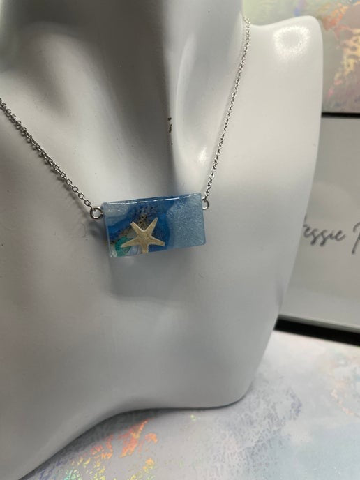 Ocean Pendant - 22" NICKEL FREE+STAINLESS STEEL