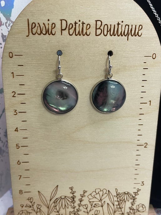 Northern Lights Round Earrings-NICKEL FREE