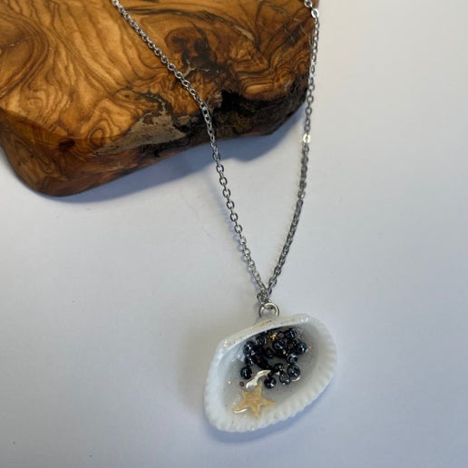 Sea in a Shell Necklace- 22''Nickel Free