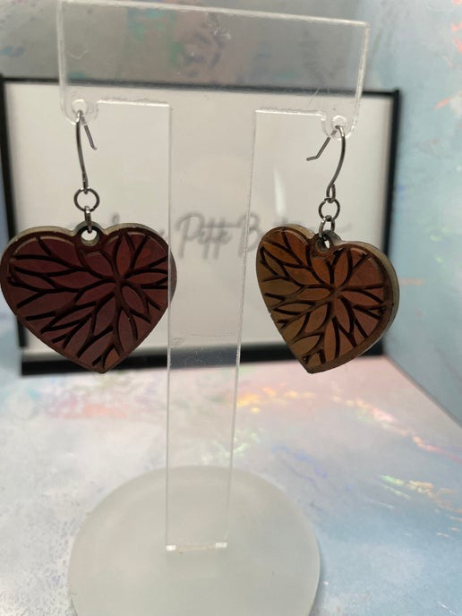 Julie Holographic Heart Earrings -STAINLESS STEEL