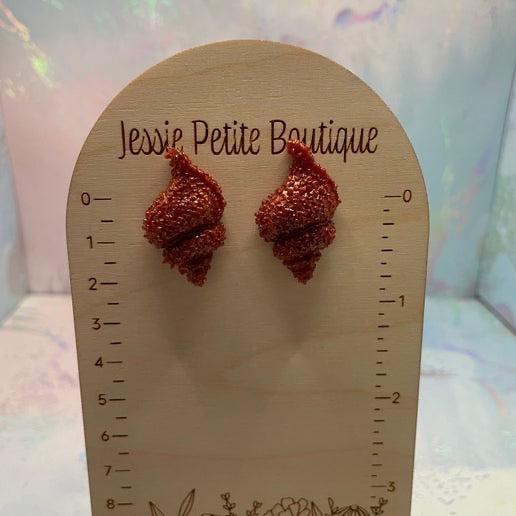 Shell-Shape Resin Earrings – Nickel-Free