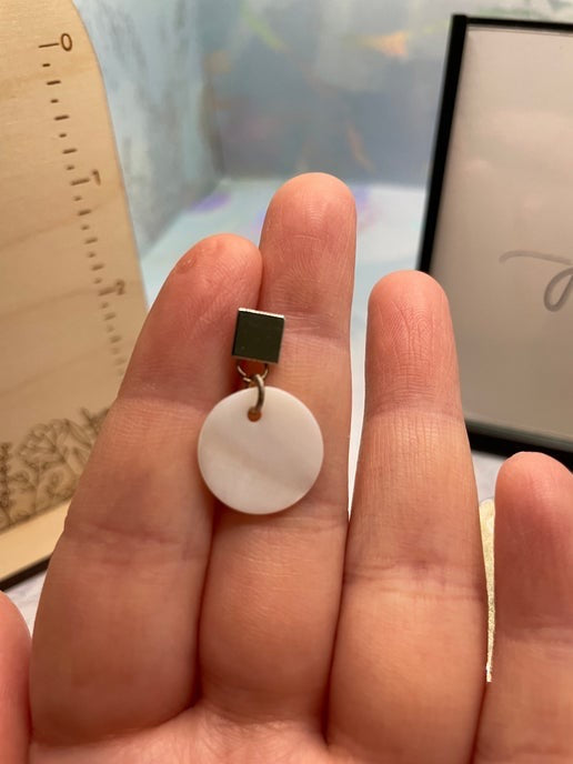 Shell Earrings with Square Stud - Nickel Free