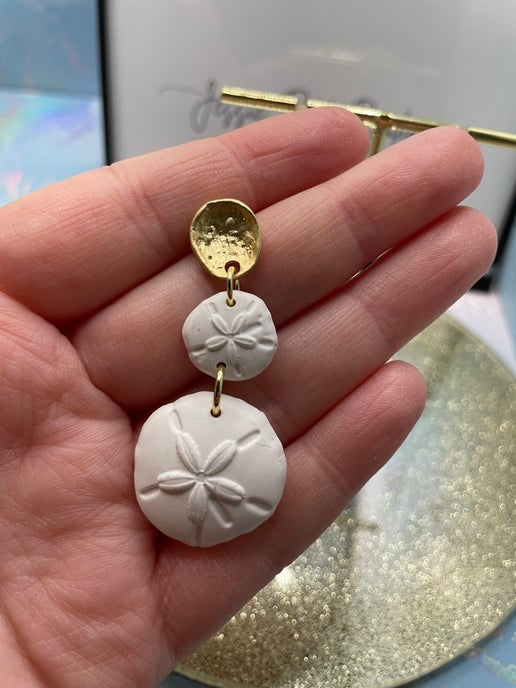 White Clay Shell Jewelry Set-Stainless Steel