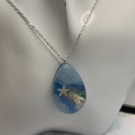 Collier larme océanique -20'' Sans nickel + Acier Inoxydable