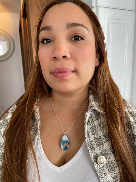 Collier larme océanique -20'' Sans nickel + Acier Inoxydable