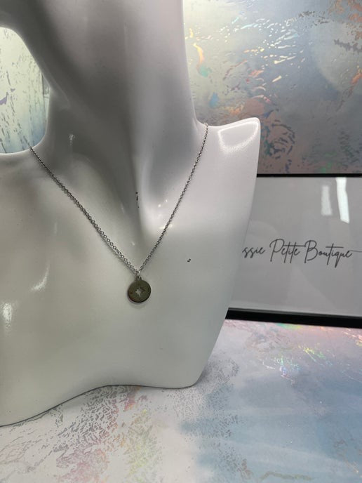 Collier Pendentif Boussole – 18'' Sans Nickel + Acier Inoxydable