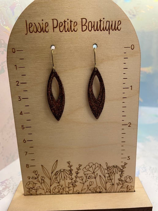 Delicate: Sparkle Dark Bronze Earrings