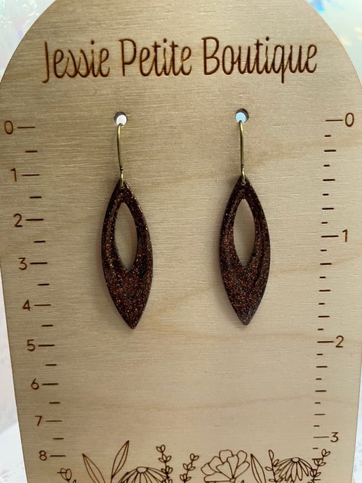 Delicate: Sparkle Dark Bronze Earrings