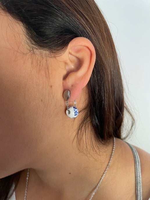 Blue Flower Bead set (stainless steel)