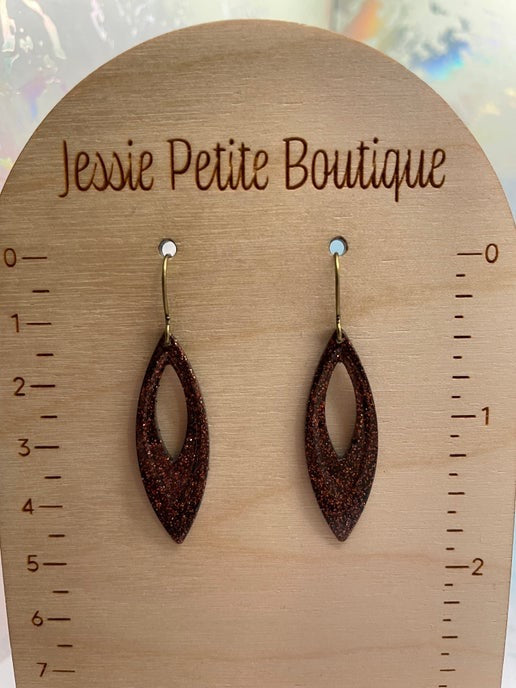 Delicate: Sparkle Dark Bronze Earrings