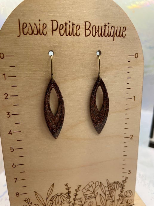 Delicate: Sparkle Dark Bronze Earrings