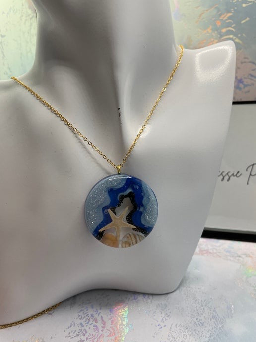 Round Ocean Necklace 26'' -Nickel Free