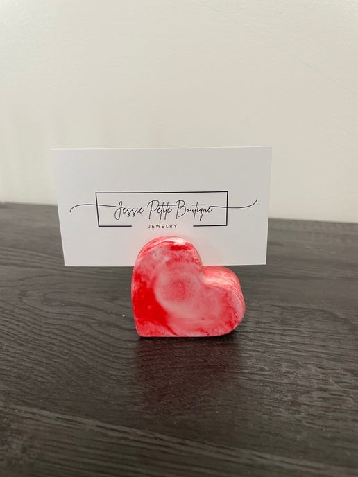 Heart-Shaped Eco-Resin Card Holder