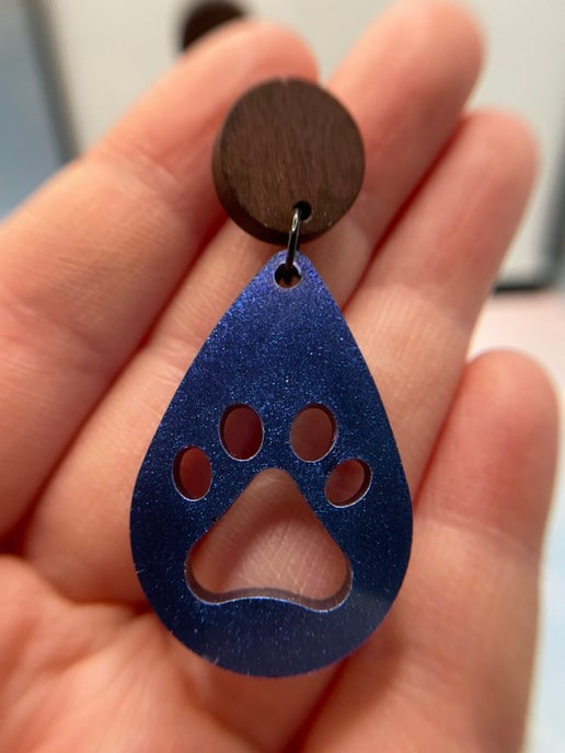 La patte: Earrings+Wood Stud