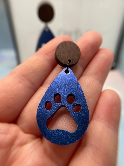 La patte: Earrings+Wood Stud