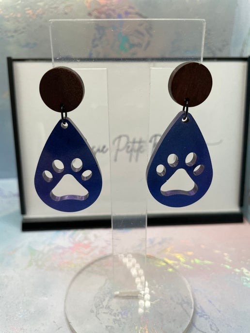 La patte: Earrings+Wood Stud
