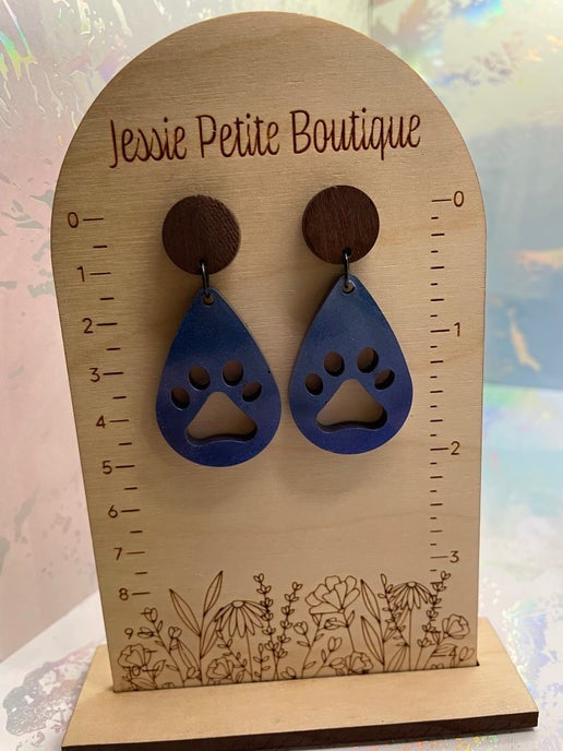 La patte: Earrings+Wood Stud