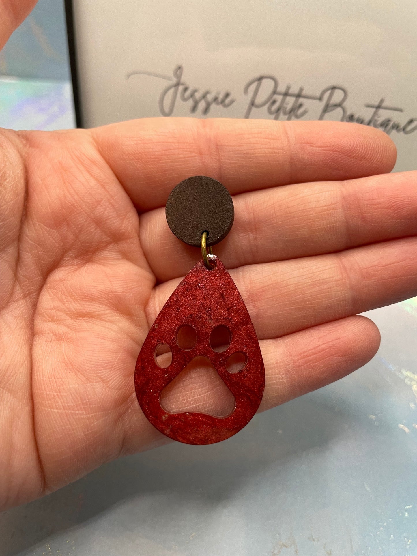 La patte: Earrings+Wood Stud